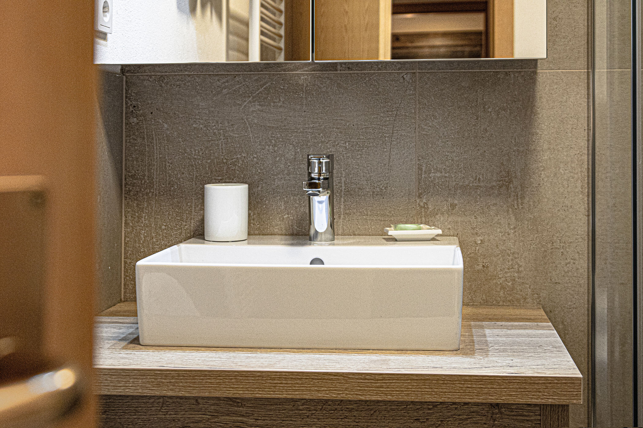 Waschbecken von der Ferienwohnung Colalto - Posta Zirm